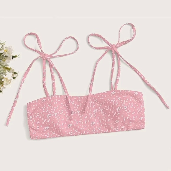 NWOT Pink Floral Bikini Set (includes bottom) - Picture 2 of 5